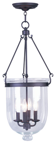 Livex Jefferson 4 Light Bronze Chain Lantern  - C185-5065-07