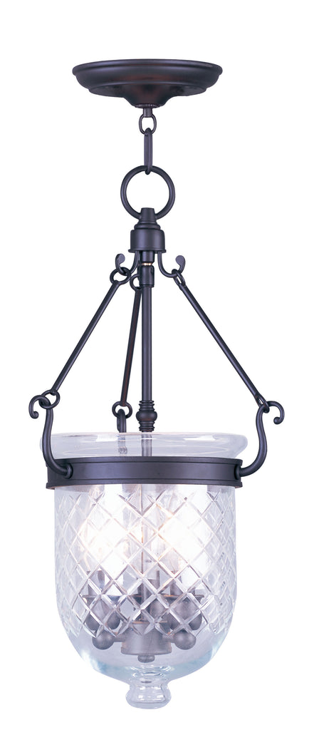 Livex Jefferson 3 Light Bronze Chain Lantern  - C185-5073-07