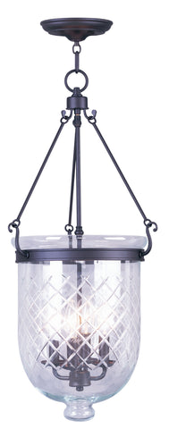 Livex Jefferson 4 Light Bronze Chain Lantern  - C185-5075-07