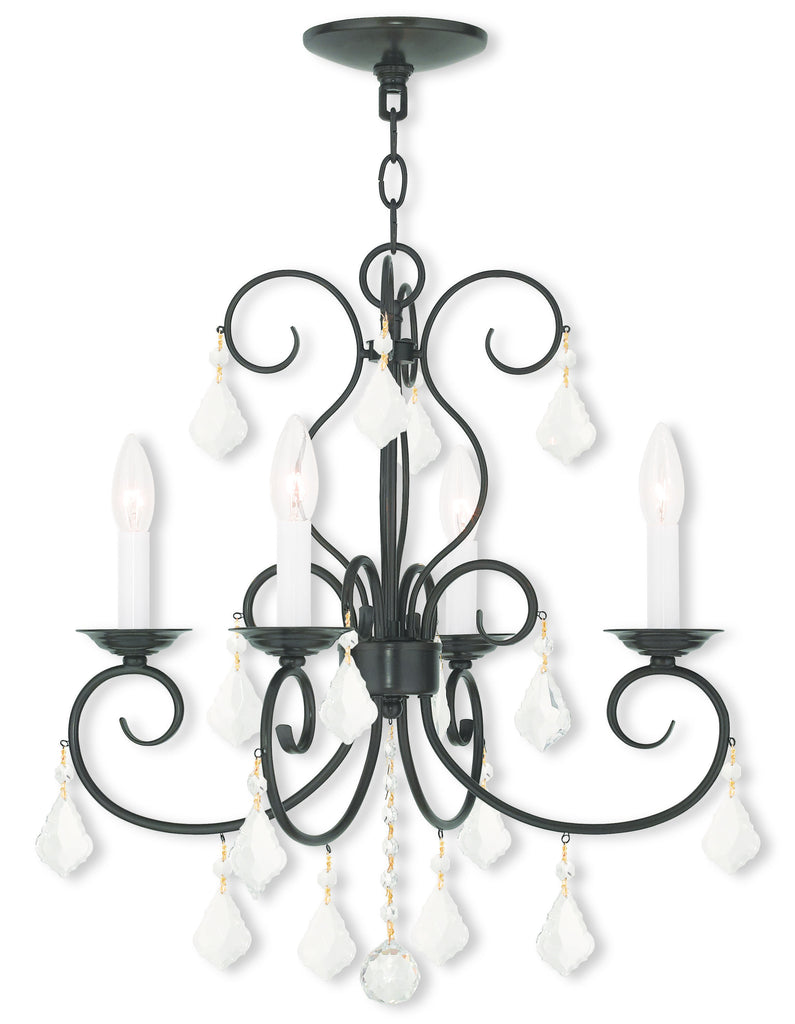 Livex Donatella 4 Light English Bronze Mini Chandelier - C185-50764-92