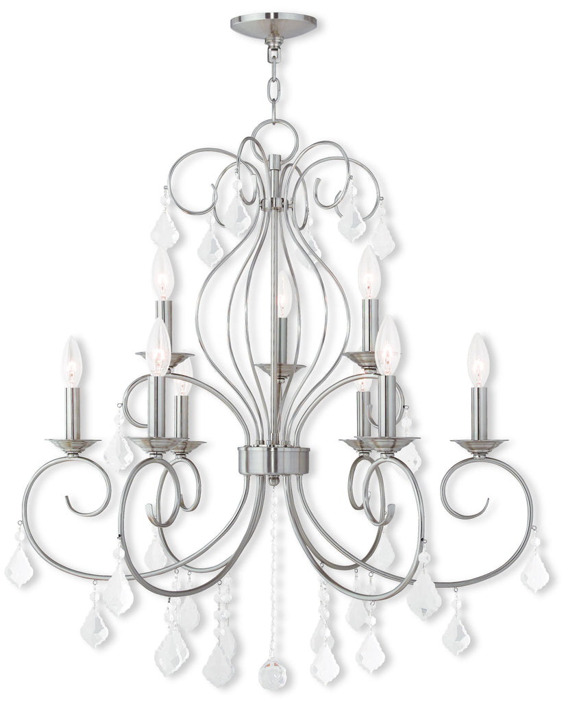 Livex Donatella 6 Light + 3 Light BN Chandelier - C185-50769-91