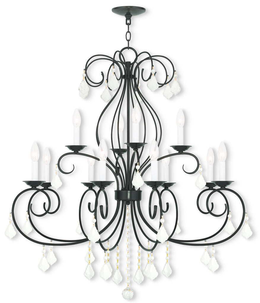 Livex Donatella 8 Light + 4 Light EBZ Chandelier - C185-50770-92