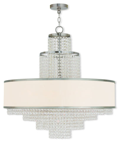 Livex Prescott 8 Light Brushed Nickel Chandelier - C185-50788-91