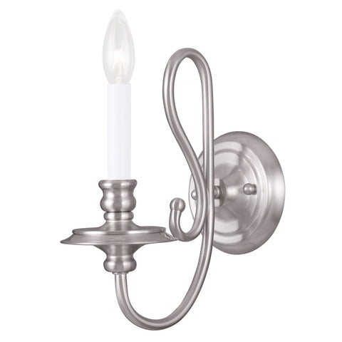 Livex Caldwell 1 Light Brushed Nickel Wall Sconce - C185-5161-91