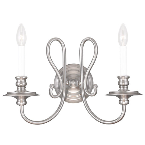 Livex Caldwell 2 Light Brushed Nickel Wall Sconce - C185-5162-91