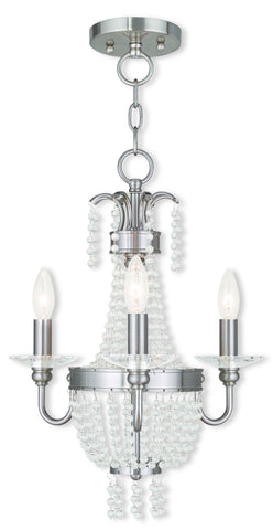 Livex Valentina 3 Light BN Mini Chandelier/Ceiling Mount - C185-51843-91