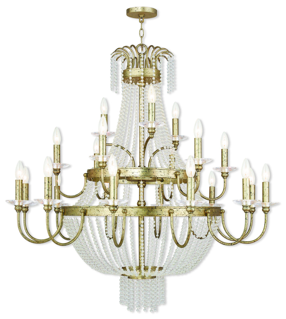 Livex Valentina 21 Light Winter Gold Foyer Chandelier - C185-51877-28