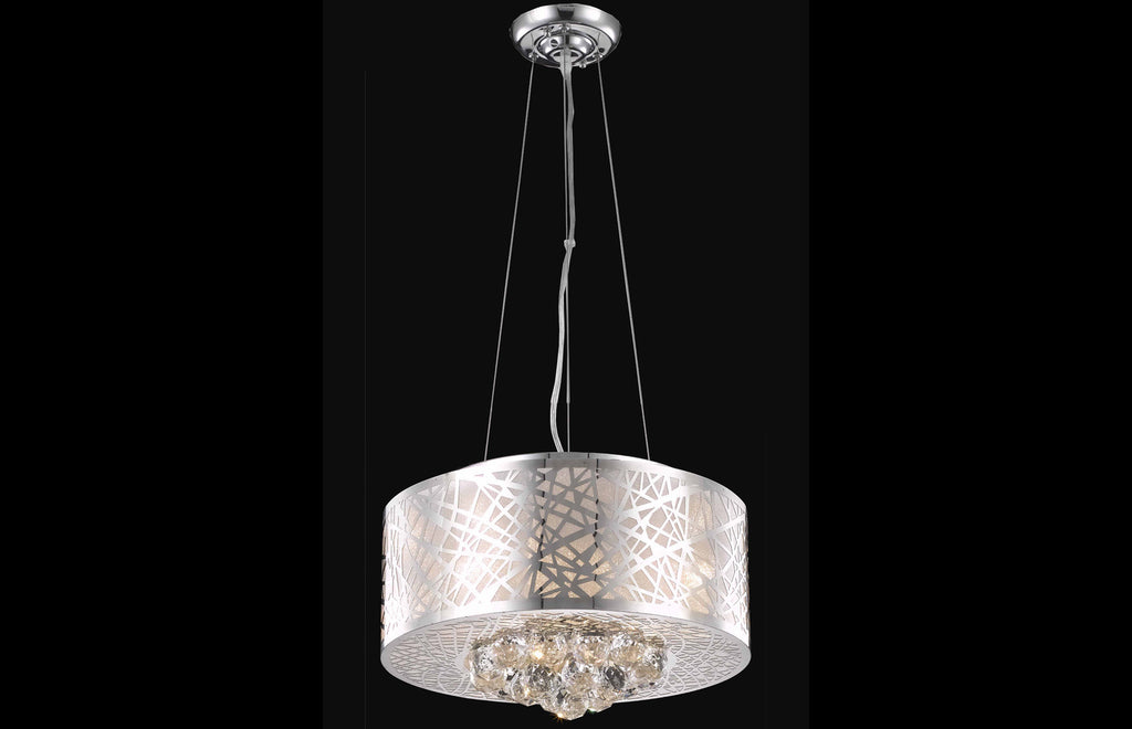 C121-2078D16C/RC - Regency Lighting: Prism 4 light Chrome pendant Clear Royal Cut Crystal