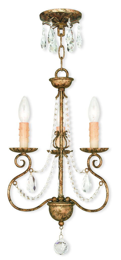 Livex Isabella 3 Light European Bronze Mini Chandelier - C185-51903-36