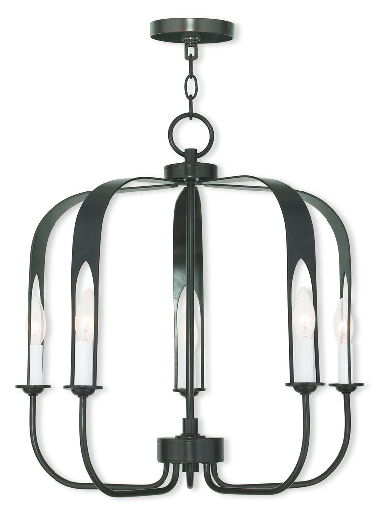 Livex Addison 5 Light English Bronze Chandelier - C185-51935-92