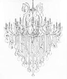 Swarovski Crystal Trimmed Chandelier Lighting Chandeliers H59" XW46" Great for The Foyer, Entry Way, Living Room, Family Room and More! - A83-B12/CS/2MT/24+1SW