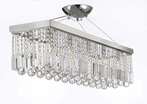 Ten Light 40" Contemporary Crystal Chandelier Rectangular Chandeliers Lighting - G902-1120/10