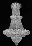 Swarovski Crystal Trimmed Chandelier French Empire Crystal Chandelier Lighting 60"X36" - J10-Silver/26084/32Sw