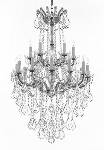 Swarovski Crystal Trimmed Chandelier Maria Theresa Crystal Chandelier Chandeliers Lighting H 50" X W 30" - Great For Dining Room Entryway Or Living Room - A83-B13/Cs/152/18Sw