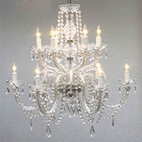 Set of 2-1 Empress Crystal (tm) Chandelier Chandeliers Lighting H25 x W24 and 1 Chandelier Lighting Crystal Chandeliers H27 X W32 - 1EA A46-384/5 + 1EA A46-385/6+6