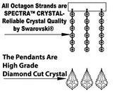 Swarovski Crystal Trimmed French Empire Gold Crystal Chandeliers Lighting W 25" H52" 12 Lights - Great for The Dining Room, Foyer, Entry Way, Living Room - A93-C7/1280/8+4SW