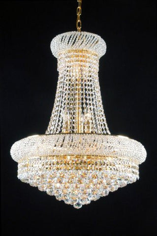 French Empire Crystal Chandelier Lighting H 36" W 28" - Cjd1-Cg/541D28