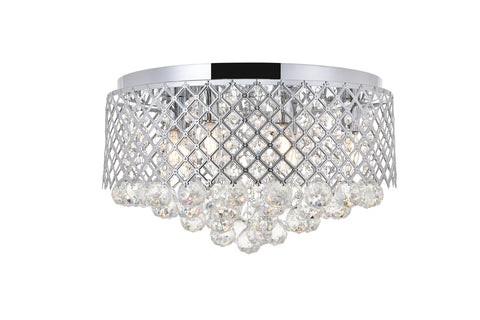 ZC121-LD5010F18C - Living District: Tully 6 light Chrome Flush Mount