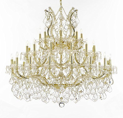 Maria Theresa Crystal Chandelier Lighting H 39" W 44" - Perfect For An Entryway Or Foyer - Cjd-B62/Cg/2181/44