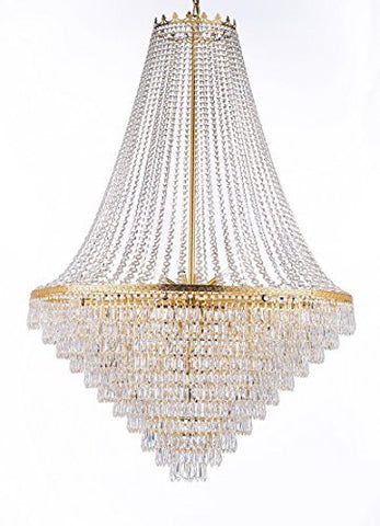 French Empire Crystal Chandelier Lighting Empress Crystal (Tm) H50" X W40" - Perfect For An Entryway Or Foyer - A93-864/18