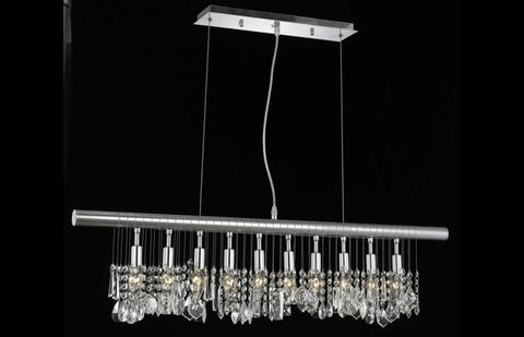 C121-3100D40C/RC - Regency Lighting: Chorus Line 10 light Chrome Chandelier Clear Royal Cut Crystal