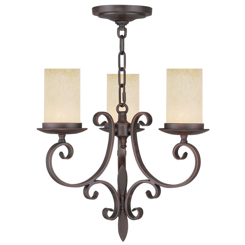 Livex Millburn Manor 3 Light Imperial Bronze Mini Chandelier - C185-5483-58