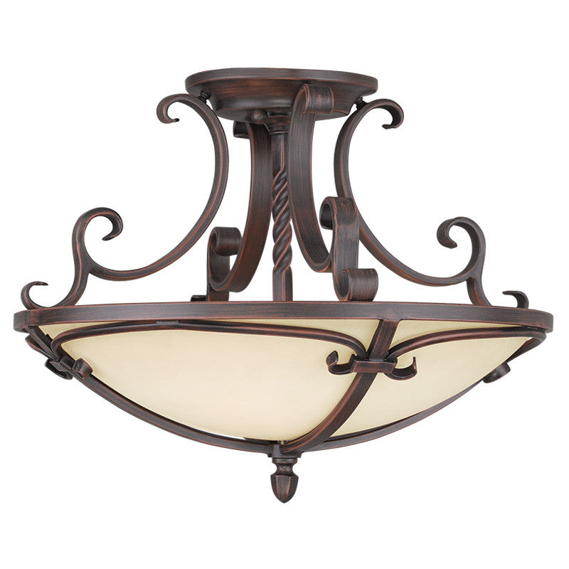 Livex Millburn Manor 4 Light Imperial Bronze Ceiling Mount - C185-5484-58