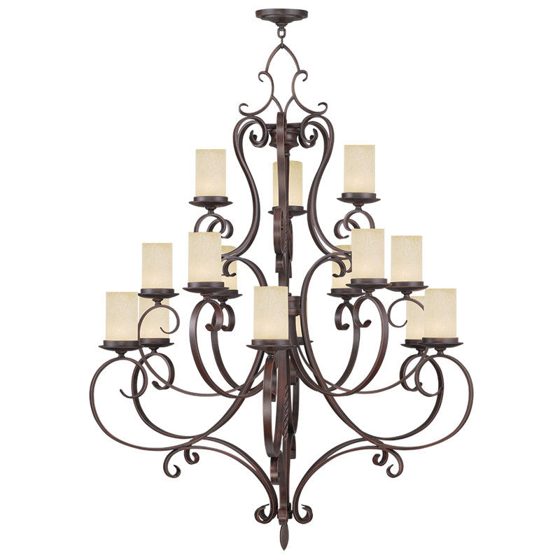 Livex Millburn Manor 15 Light Imperial Bronze Chandelier - C185-5497-58