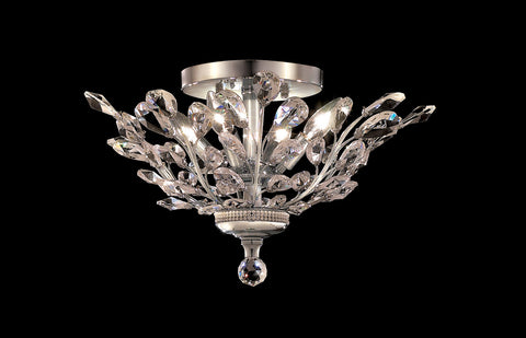 C121-2011F20C/RC - Regency Lighting: Orchid 4 light Chrome Flush Mount Clear Royal Cut Crystal