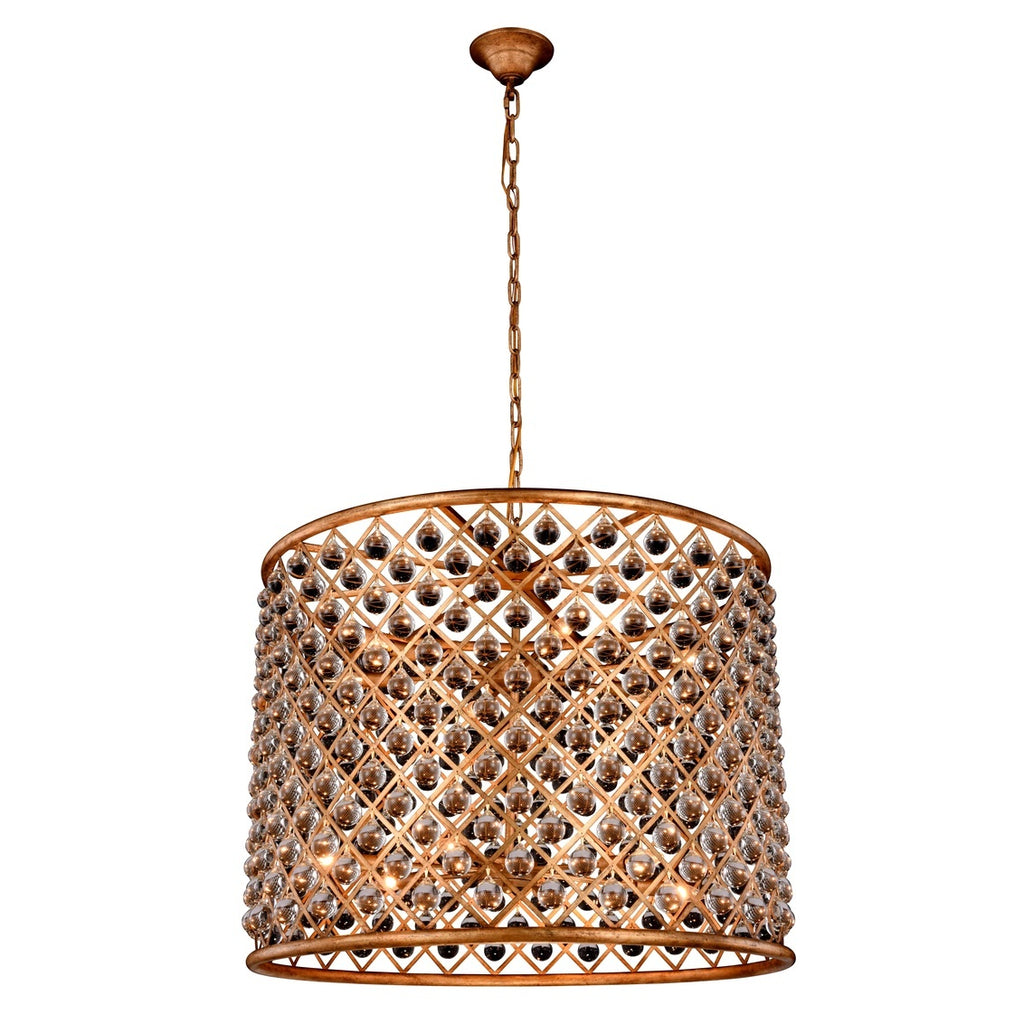 ZC121-1204D35GI/RC - Urban Classic: Madison 12 light Golden Iron Chandelier Clear Royal Cut Crystal