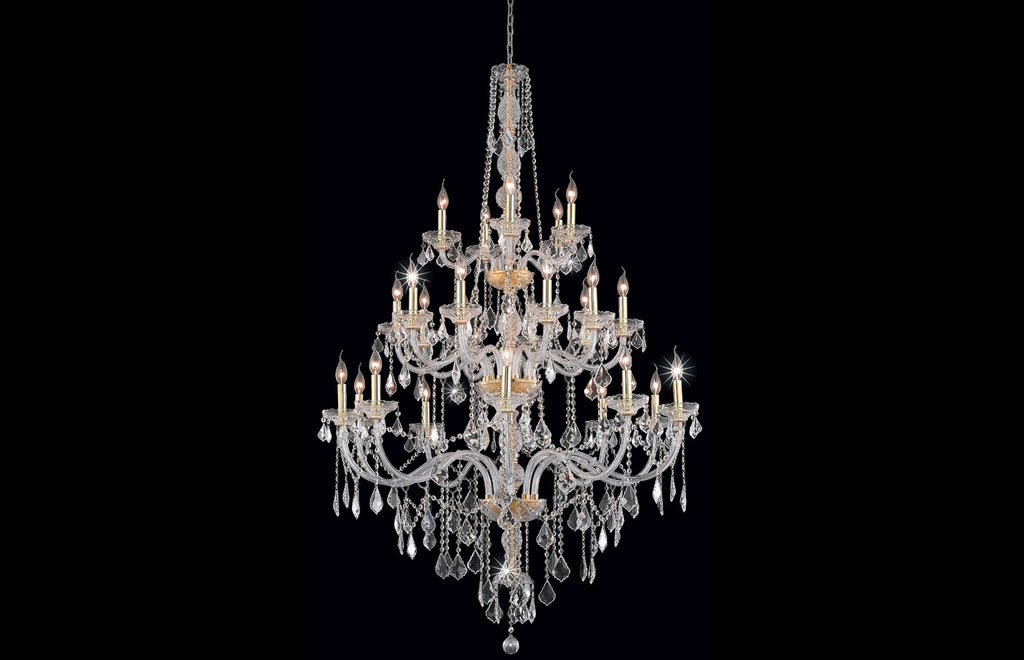 C121-7825G43G/RC - Regency Lighting: Verona 25 light Gold Chandelier Clear Royal Cut Crystal