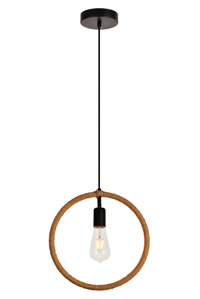 ZC121-LDPD2085 - Living District: Gerrit Collection Pendant D12.4 H12.8 Lt:1 Black and Brown Finish