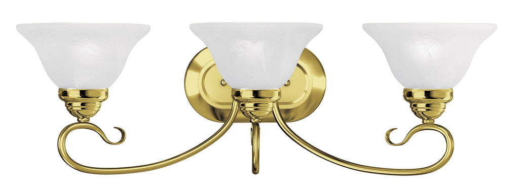 Livex Coronado 3 Light Polished Brass Bath Light - C185-6103-02