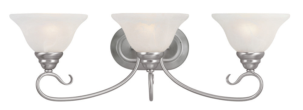 Livex Coronado 3 Light Brushed Nickel Bath Light - C185-6103-91