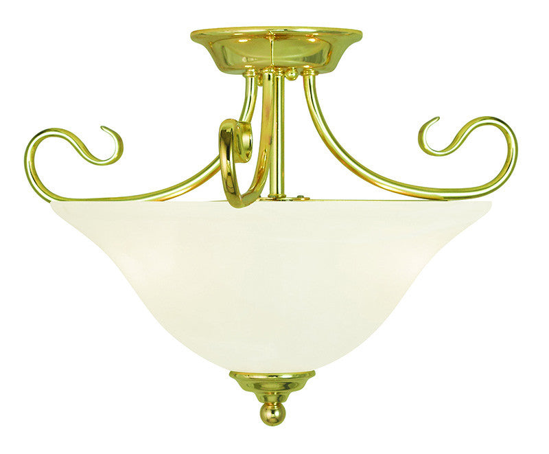 Livex Coronado 2 Light Polished Brass Ceiling Mount - C185-6121-02