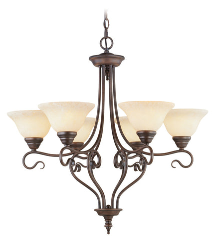 Livex Coronado 6 Light Imperial Bronze Chandelier - C185-6126-58