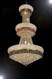 French Empire Crystal Chandelier Chandeliers Moroccan Style Lighting Trimmed with Jet Black & Ruby Red Crystal Good for Dining Room, Foyer, Entryway, Family Room and More! H50" X W30" - G93-B111/CG/541/24