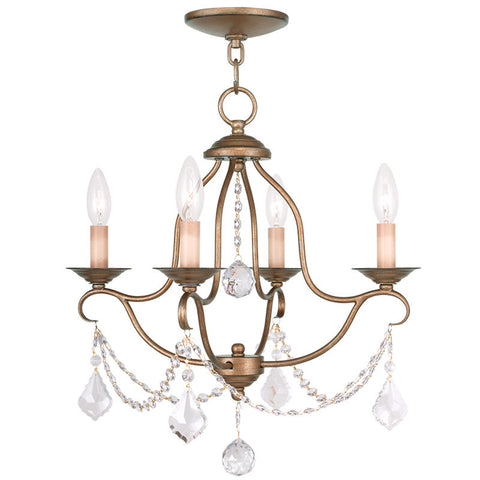 Livex Chesterfield 4 Light AGL Mini Chandelier - C185-6424-48