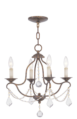 Livex Chesterfield 4 Light VBR Mini Chandelier - C185-6424-71