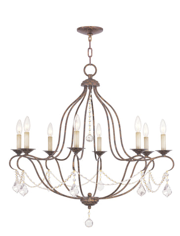 Livex Chesterfield 8 Light VBR Chandelier - C185-6428-71