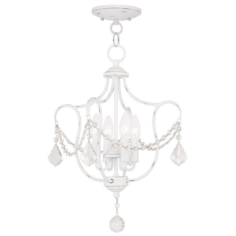 Livex Chesterfield 4 Light AW Chain Hang/Ceiling Mount - C185-6434-60