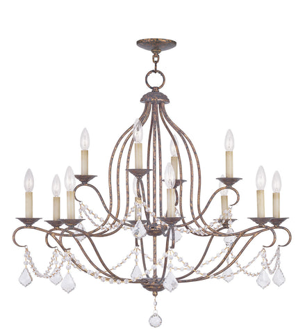 Livex Chesterfield 12 Light VBR Chandelier - C185-6438-71