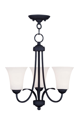 Livex Ridgedale 3 Light Black Chain Hang/Ceiling Mount - C185-6473-04