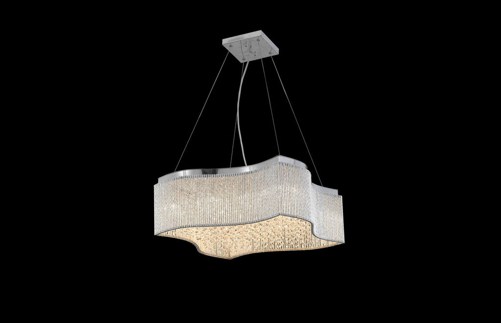 C121-2091D24C/RC - Regency Lighting: Influx 24 light Chrome Pendant Clear Royal Cut Crystal