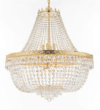 Nail Salon French Empire Crystal Chandelier Lighting - Great for The Dining Room, Foyer, Entryway, Family Room, Bedroom, Living Room and More! H 36" W 36" - G93-H36/CG/4199/25