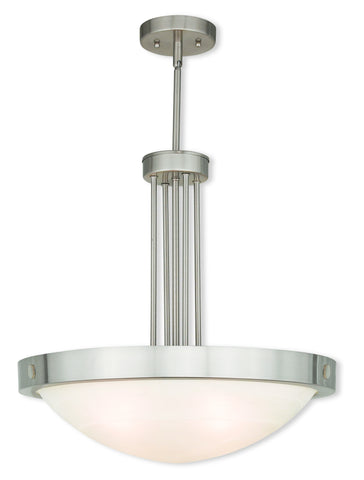 Livex New Brighton 4 Light Brushed Nickel Pendant - C185-73964-91