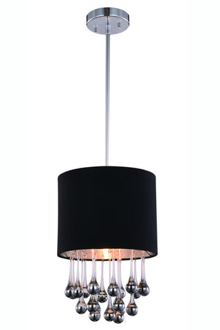 ZC121-2105D10C/RC - Regency Lighting: Metro 1 light Chrome Pendant Silver Shade Royal Cut Crystal