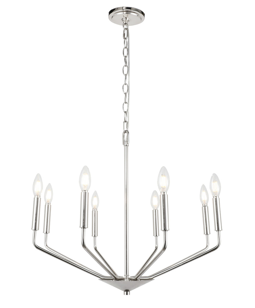 ZC121-LD8030D25C - Living District: Enzo 8 light Chrome pendant