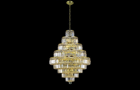 C121-2038D30G/RC - Regency Lighting: Maxime 20 light Gold Chandelier Clear Royal Cut Crystal