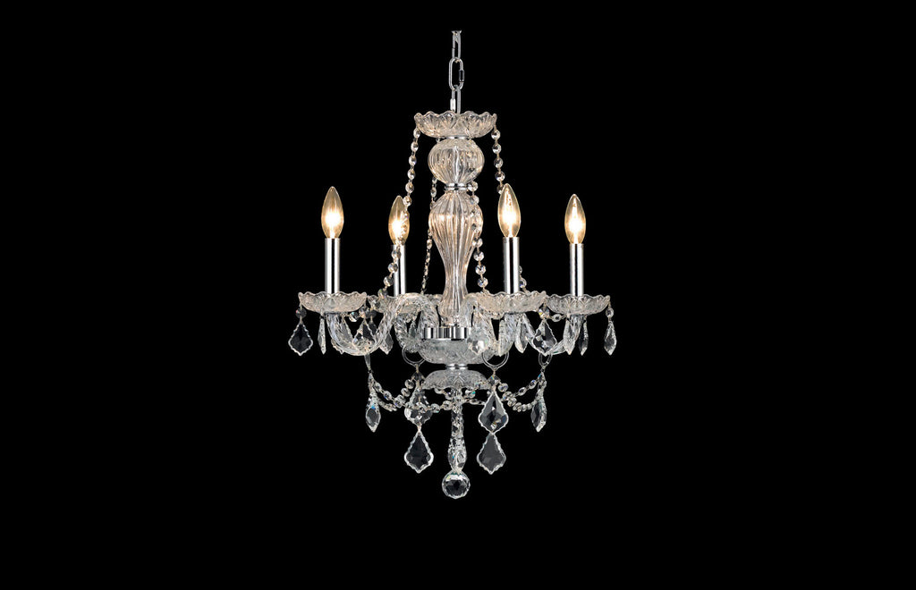 C121-7894D20C/RC - Regency Lighting: Giselle 4 light Chrome Chandelier Clear Royal Cut Crystal